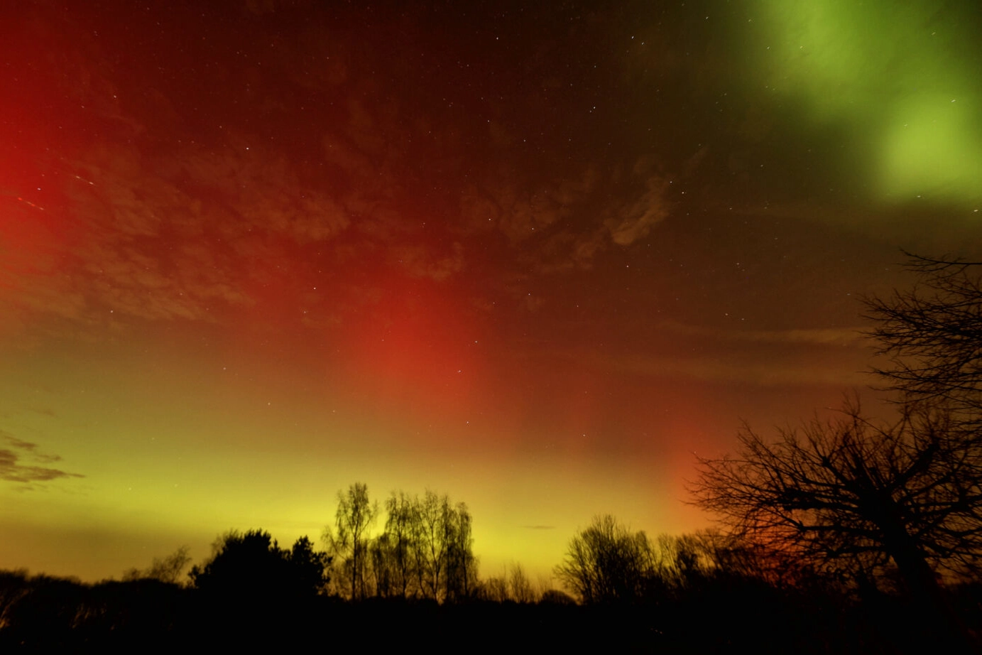 Afbeelding van het noorden poollicht.